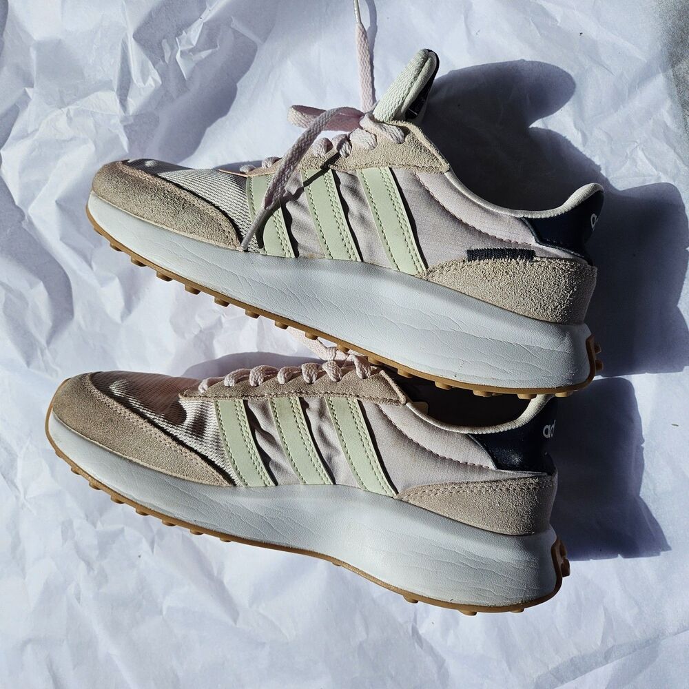 Adidas Run 70s Pastel Pink Suede Running Shoes Blokecore Womens 6.5